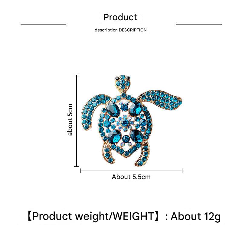 Alloy turtle-shaped brooch