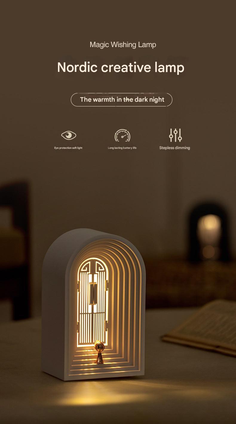 scandinavian style desk lamp with touch controls