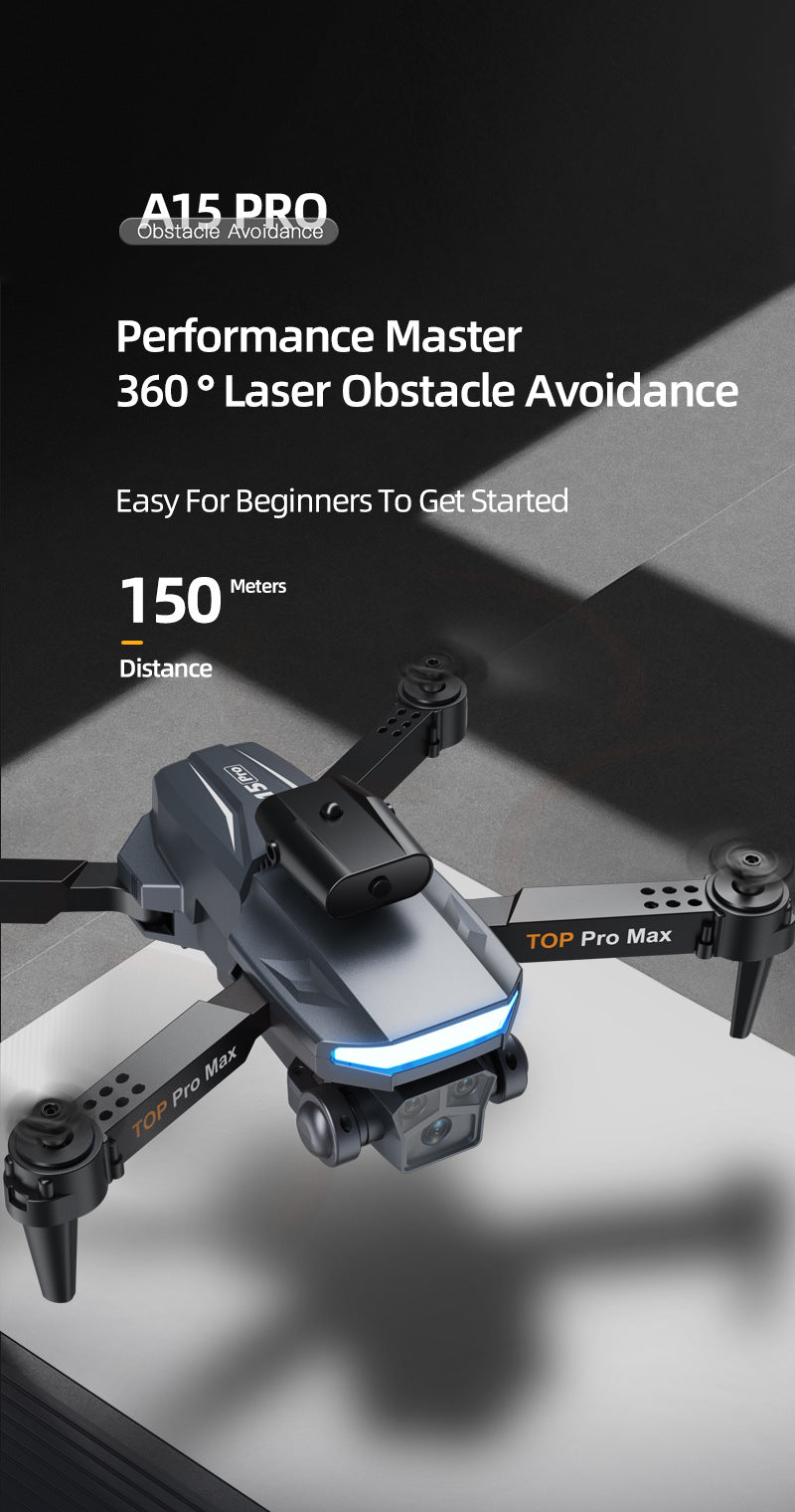 A15 drone with HD camera in flight