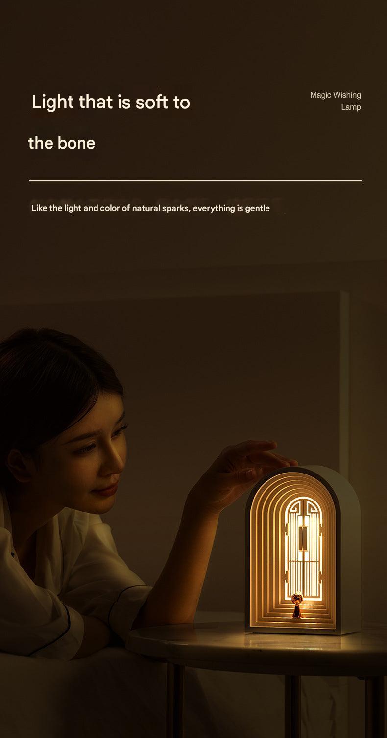 stylish usb charging table lamp and speaker