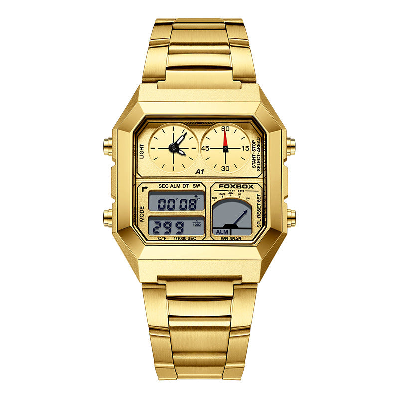 silicone strap men's multifunction watch