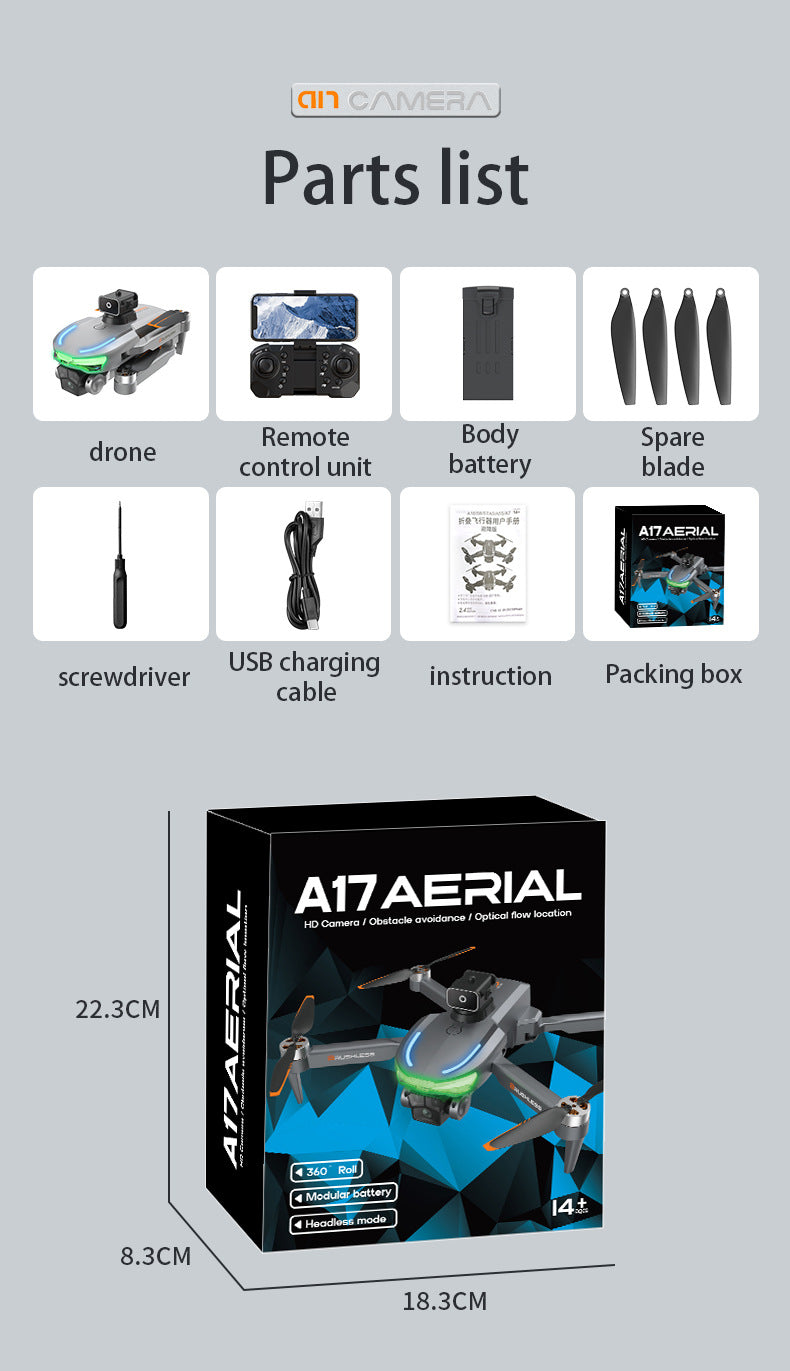 A17 brushless drone with remote