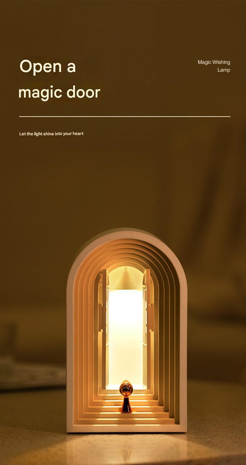 multi-functional bedroom lamp with pink light