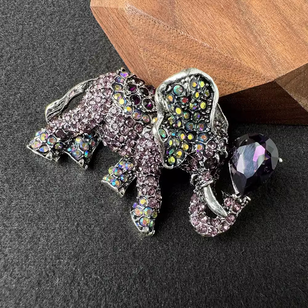 Colorful Elephant Brooch for Fashion Accessory