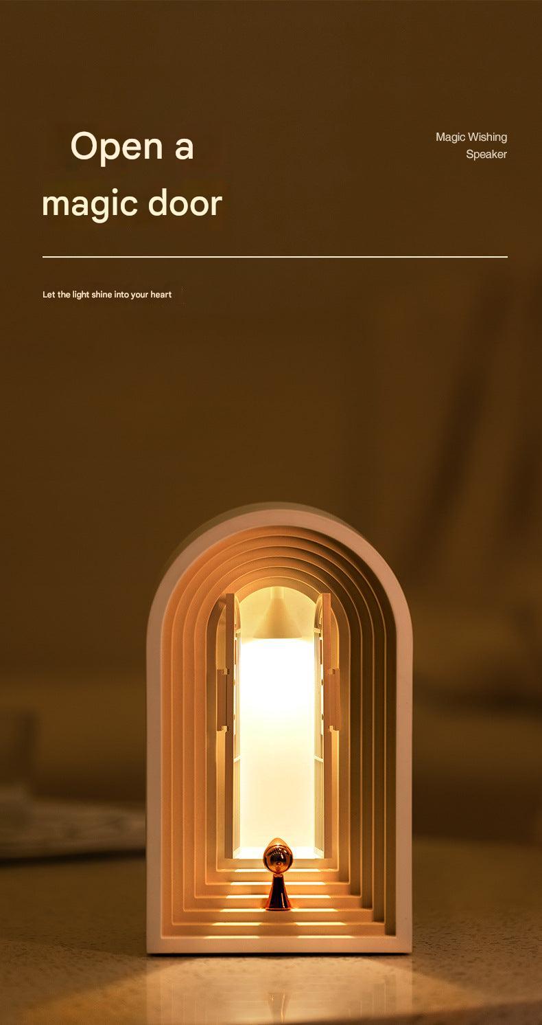 stylish usb charging table lamp and speaker