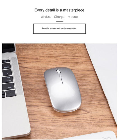 Wireless Bluetooth Dual-Mode Mouse - Silent & Rechargeable Gaming Mouse for Laptops - 2.4G Light-Up Wireless Mouse