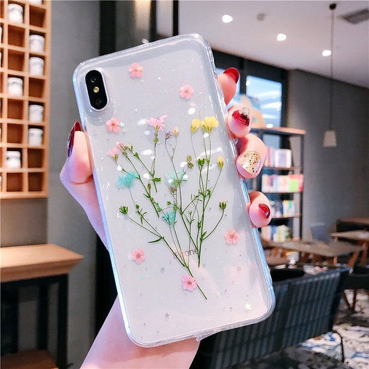 pressed flower iPhone case