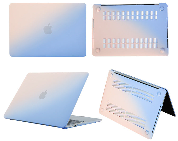 Stylish MacBook Pro & Air Protective Case - Pink Blue Gradient Shell for 13-16 Inch Models