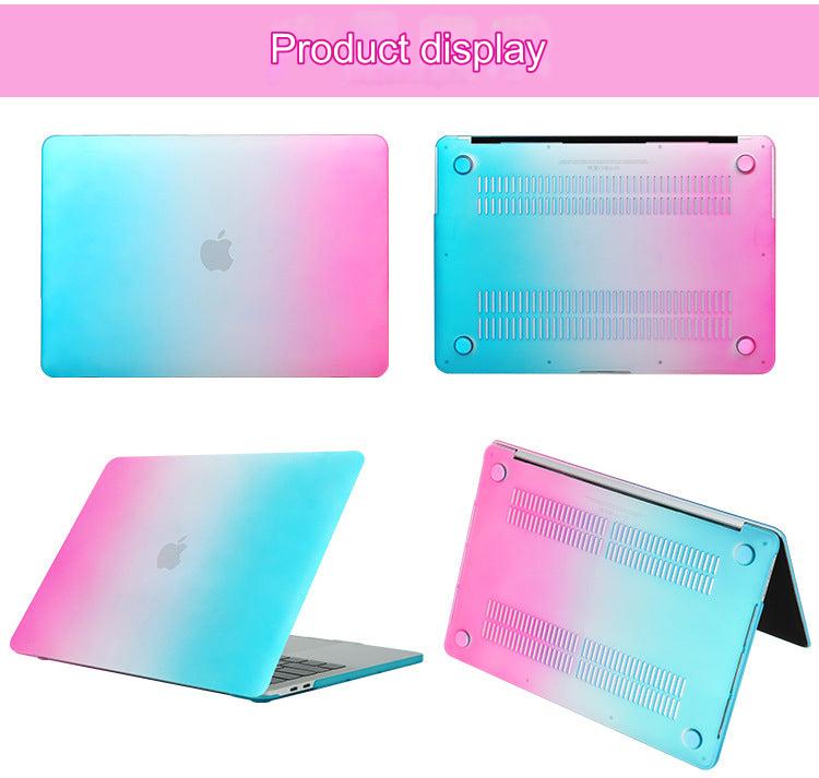 Stylish MacBook Pro & Air Protective Case - Pink Blue Gradient Shell for 13-16 Inch Models