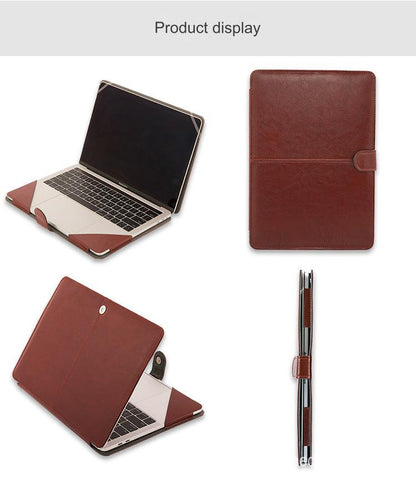 Premium PU Leather Case for MacBook Air & Pro - 11, 13, 15 Inch Protective Sleeve Cover