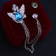 Silver Base Lake Blue Diamond