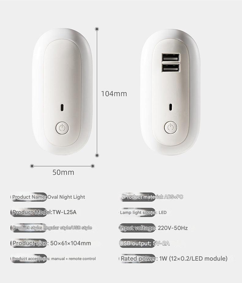 modern oval LED wall light