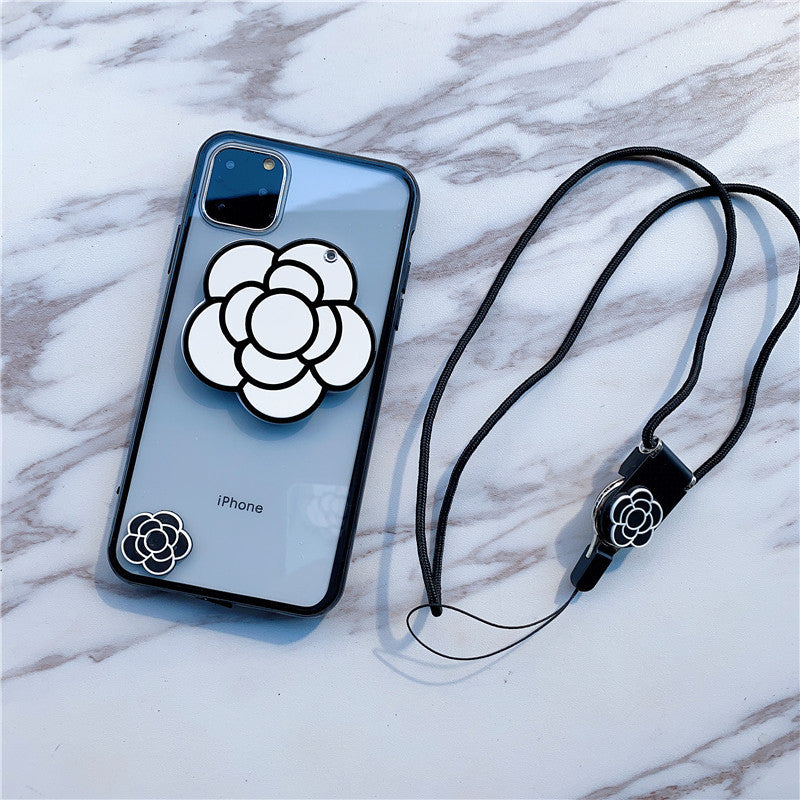 Elegant Camellia Mirror Case for iPhone Models - Stylish and Durable Acrylic Phone Cover