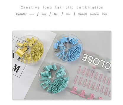 assorted colors metal binder clips