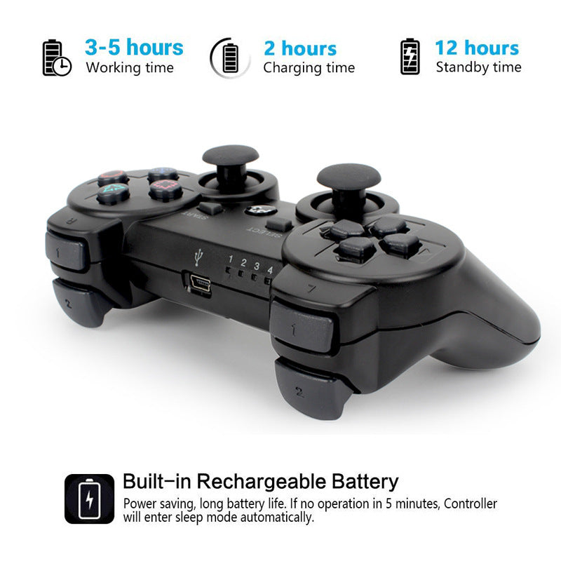 Wireless Bluetooth PS3 Controller - Ergonomic Design for Ultimate Gaming Experience