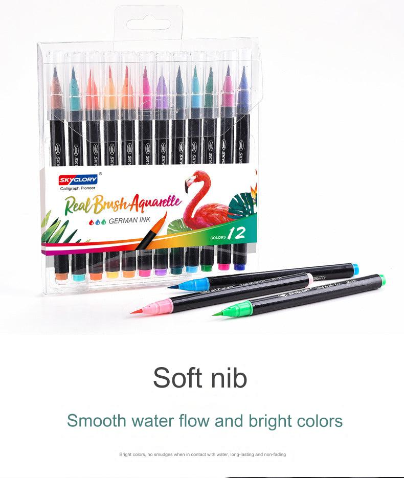 Skyglory Watercolor Brush Pen Set - 36 Vibrant Washable Colors for Art and Craft Projects