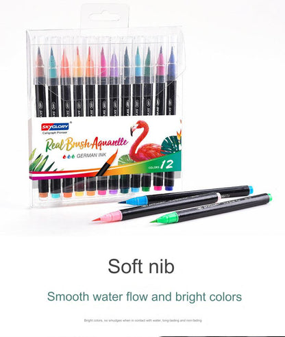 Skyglory Watercolor Brush Pen Set - 36 Vibrant Washable Colors for Art and Craft Projects