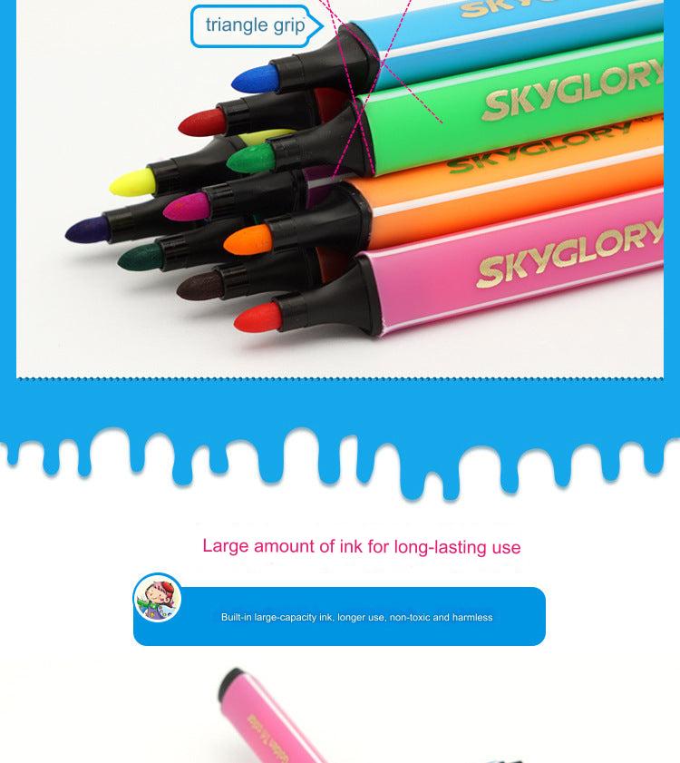 Skyglory 36-Color Children's Watercolor Brush Set – Non-Toxic Art Supplies for Kids' Creativity