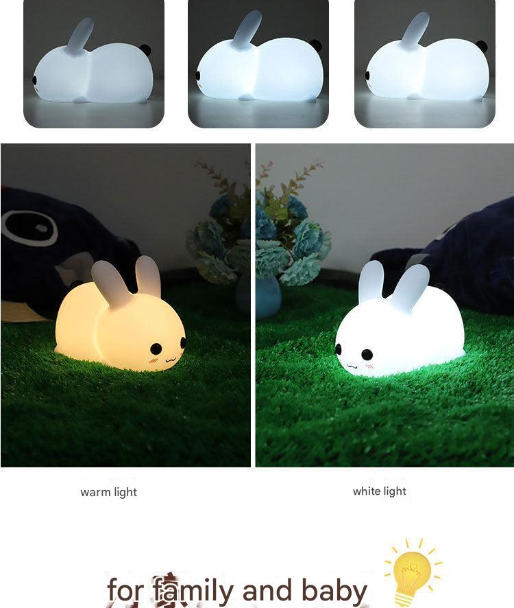 USB charging point of soft silicone rabbit lamp