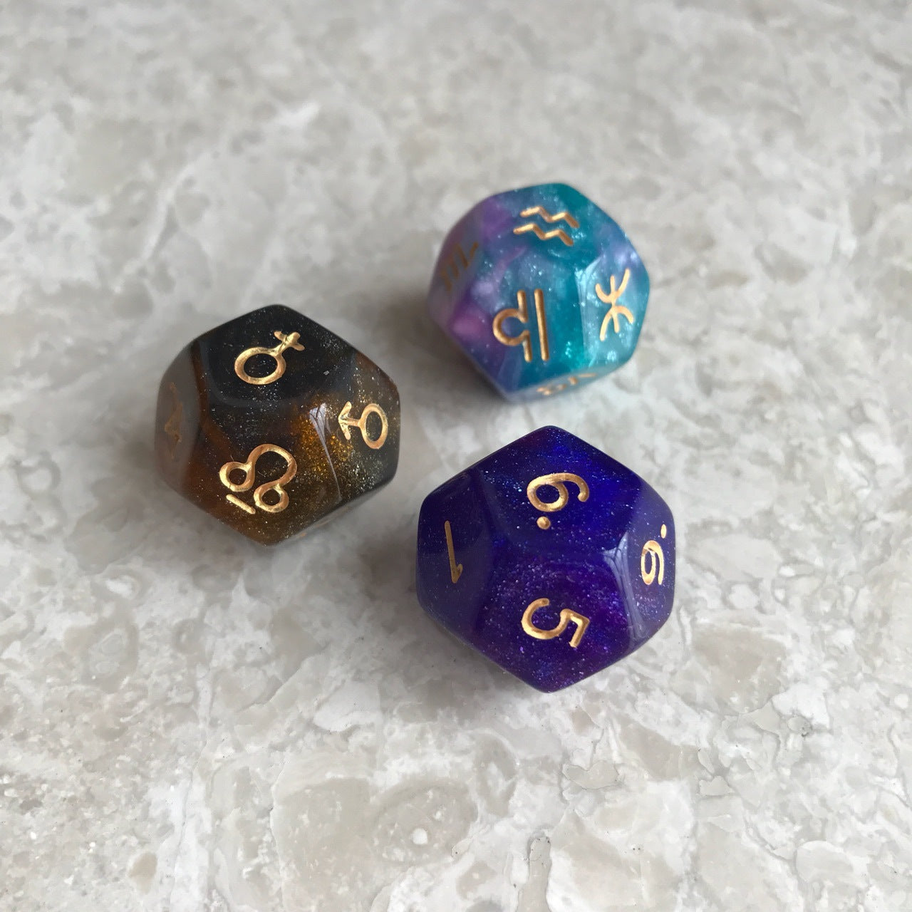 zodiac constellation dice