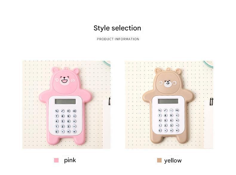 stylish mini calculator bear design