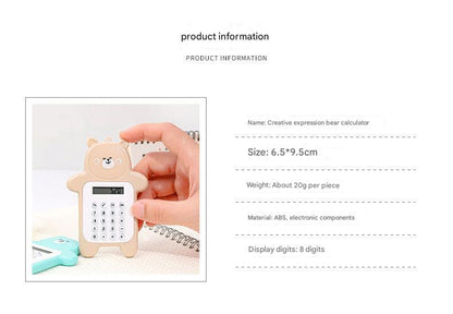 fashionable mini cartoon bear calculator