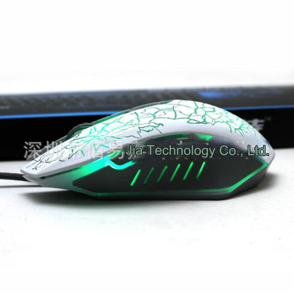 RGB Gaming Mouse - Ergonomic Wired 2400 DPI USB Optical Mouse with Colorful LED Backlight