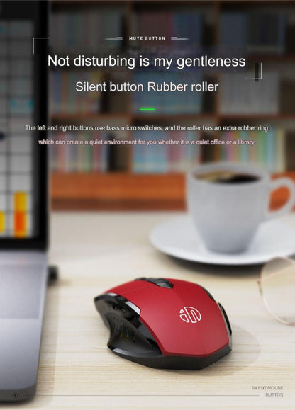 INPHIC PM6 Wireless Bluetooth Ergonomic Mouse - Silent Click, Rechargeable & Versatile for Gaming and Office Use