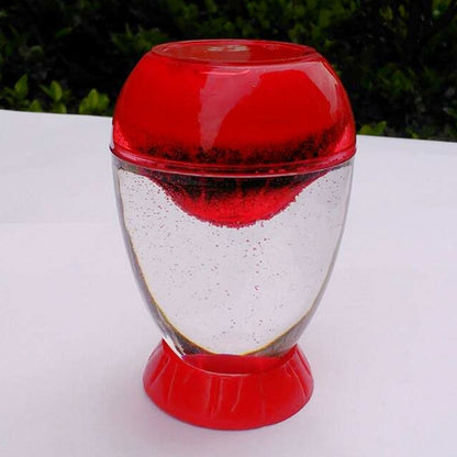 red acrylic sand timer for home decor