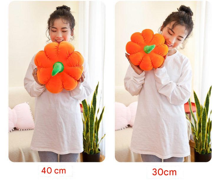 Plush pumpkin pillow