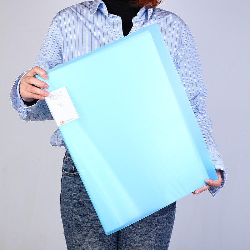 Side view of multi-page file folder