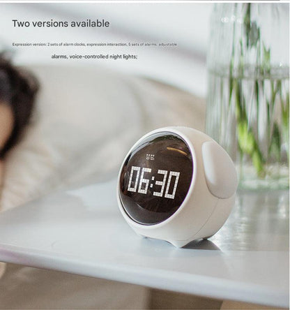 temperature displaying alarm clock for kids side view