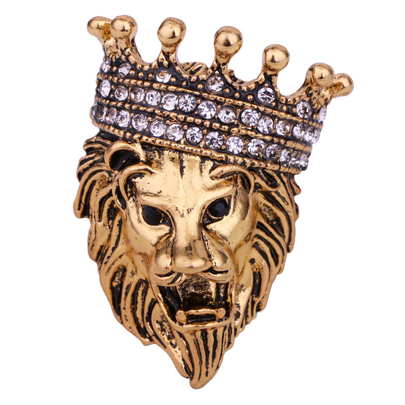 Antique Gold Lion Brooch Style