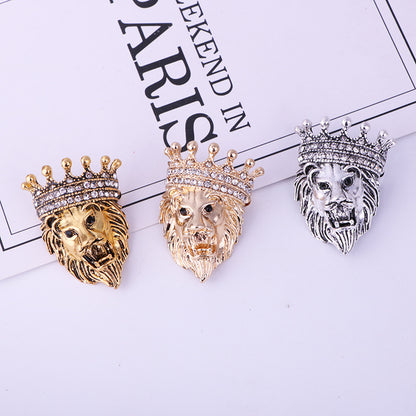 Gold Color Lion Brooch