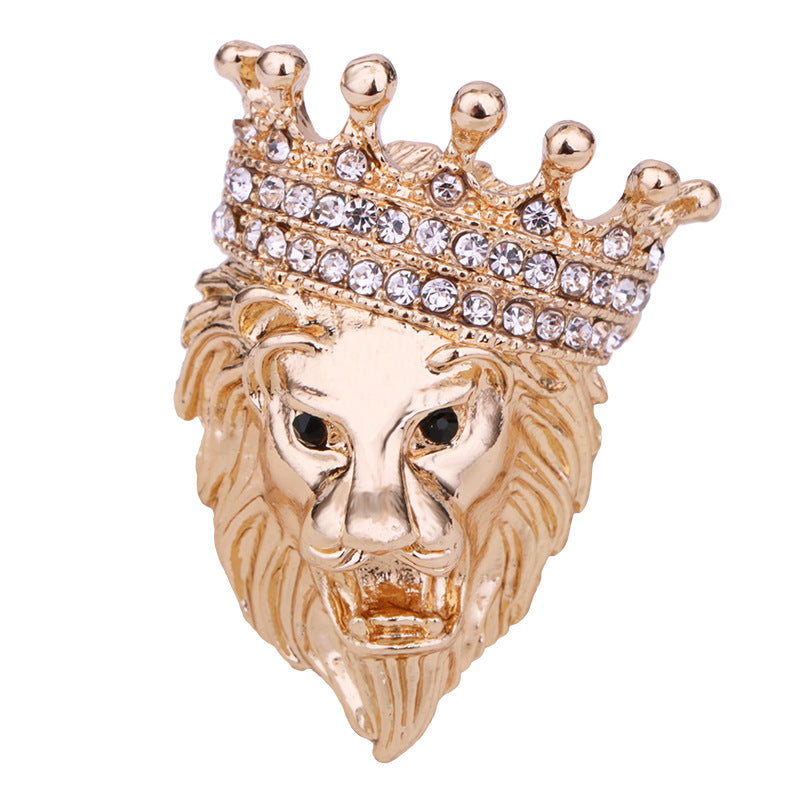 Gold Color Lion Brooch