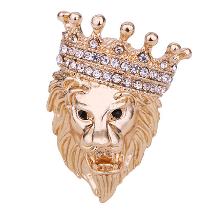 Gold Color Lion Brooch