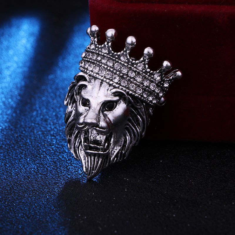 Crown Animal Pin for Jackets