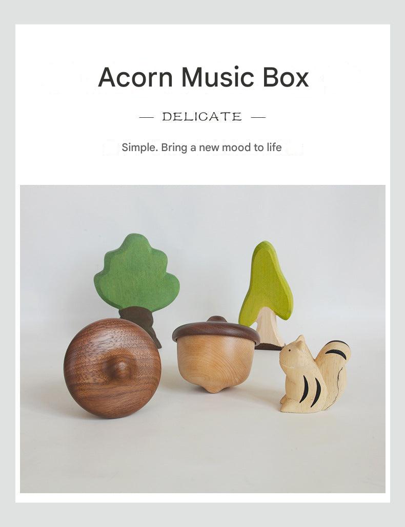 elegant music box acorn top view