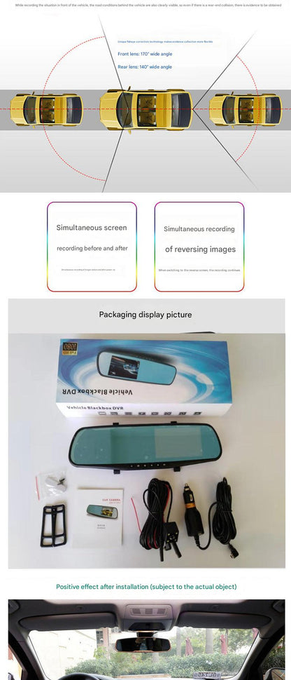 High-definition car dash cam front