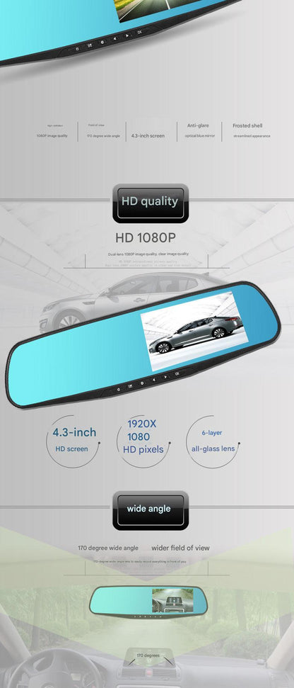 Dash cam rear view recording