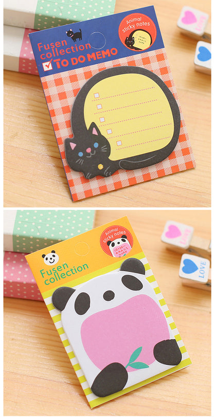 cartoon zoo animal sticky note rabbit