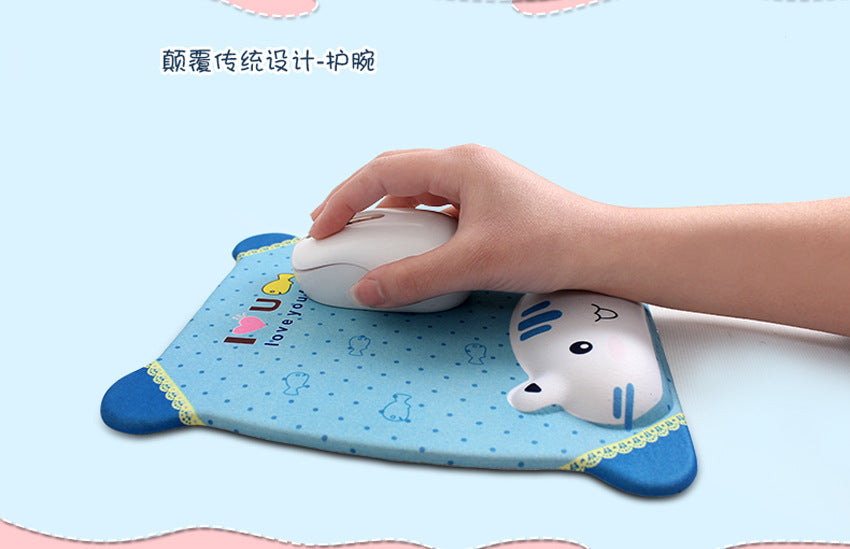 Cute Cartoon Silicone Wrist Support Mouse Pad - Ergonomic Office Desk Accessory