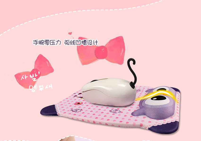 Cute Cartoon Silicone Wrist Support Mouse Pad - Ergonomic Office Desk Accessory