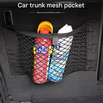 Vehicle trunk storage system in use