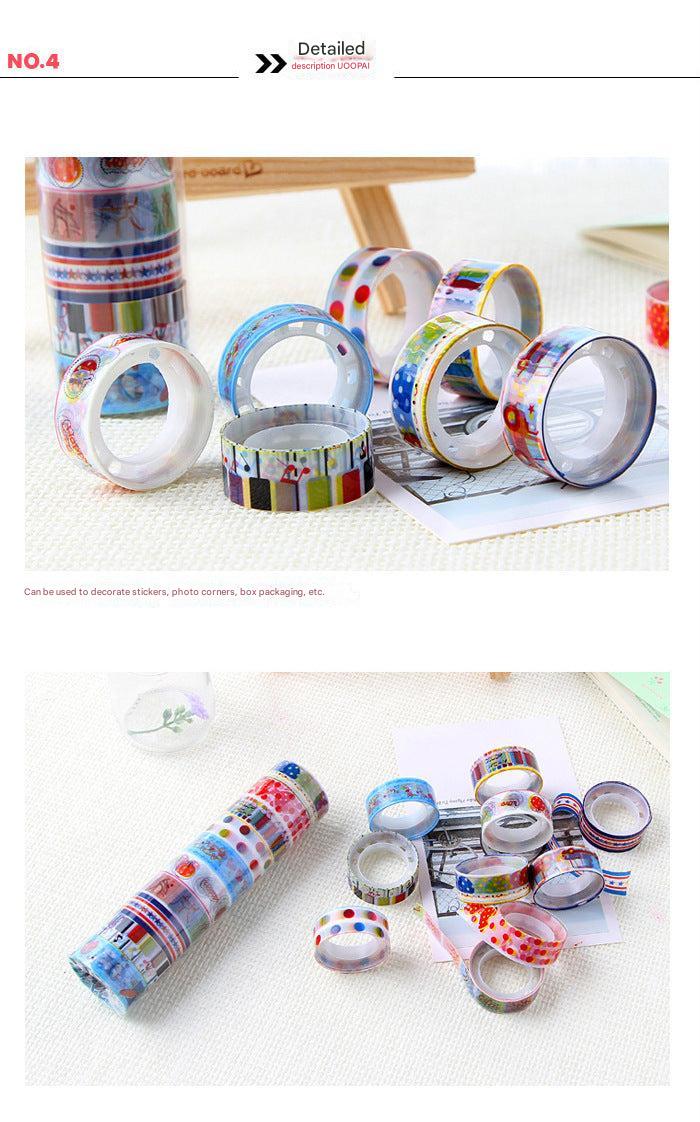 DIY project colorful adhesive tape