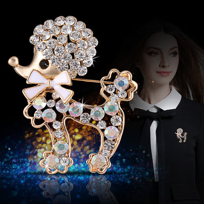 Cute Dog Brooch with Bow Style - Image 4