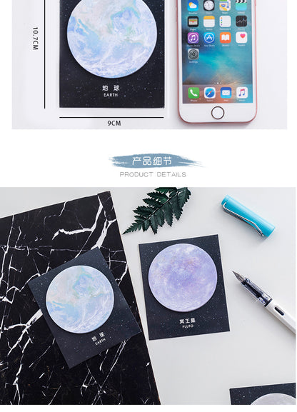 cosmic sticky notes Pluto design