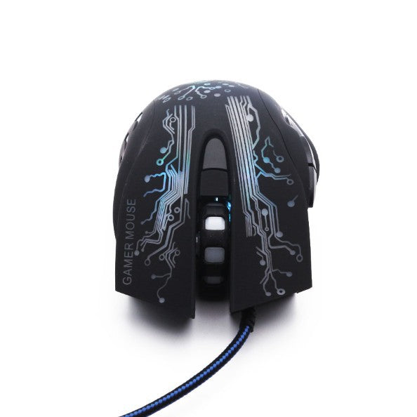 RGB Gaming Mouse - Ergonomic Wired 2400 DPI USB Optical Mouse with Colorful LED Backlight