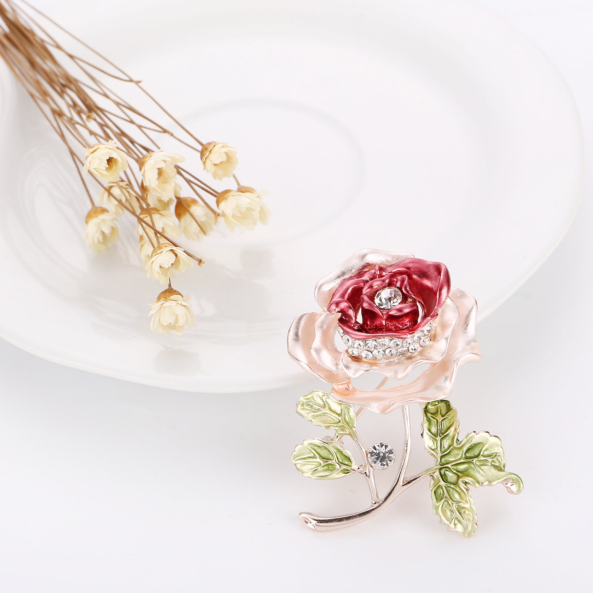 Detailed View of Rhinestone Brooch - Image 4