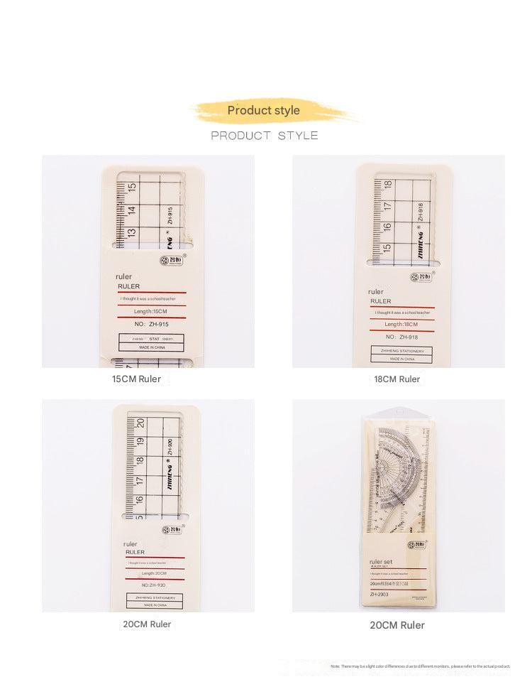 student-friendly clear plastic ruler